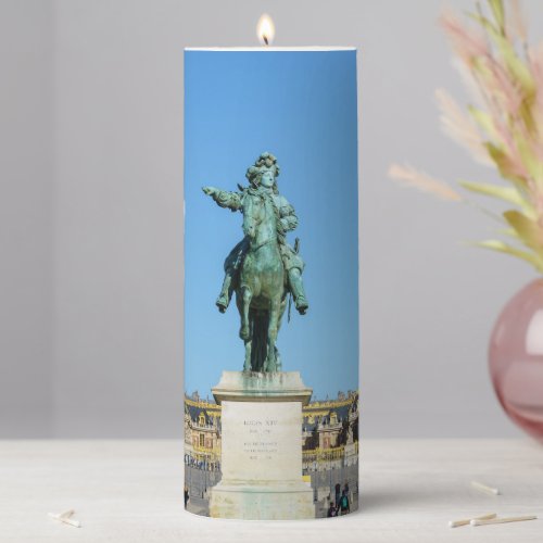 Equestrian statue of Louis XIV in Versailles Pillar Candle
