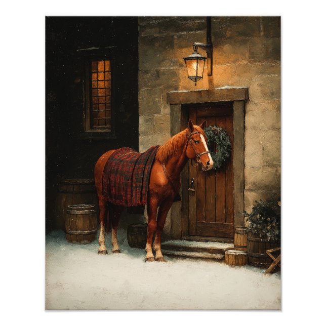 Equestrian Tartan Christmas Poster (Front)