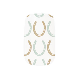 Equestrian Themed Horse Shoes Pattern Minx Nail Art