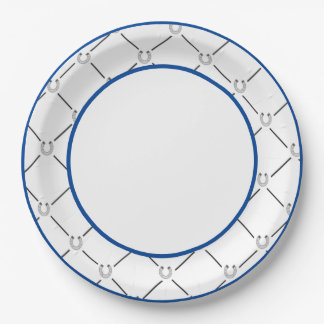 Equestrian Themed Paper Plate - Horse Shoe