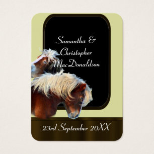 Equestrian themed wedding favor thank you tag