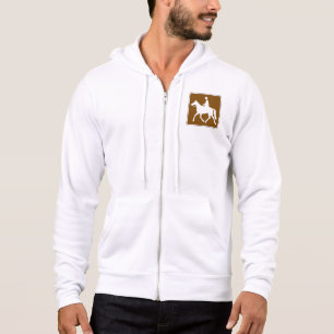 Equestrian Trail Riding Horse Silhouette Icon Hoodie