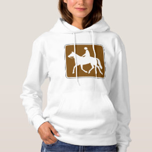 Equestrian Trail Riding Horse Silhouette Icon Hoodie
