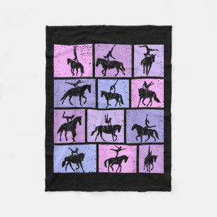 Equestrian Vaulting Horse Vaulter Girls Womens Fleece Blanket