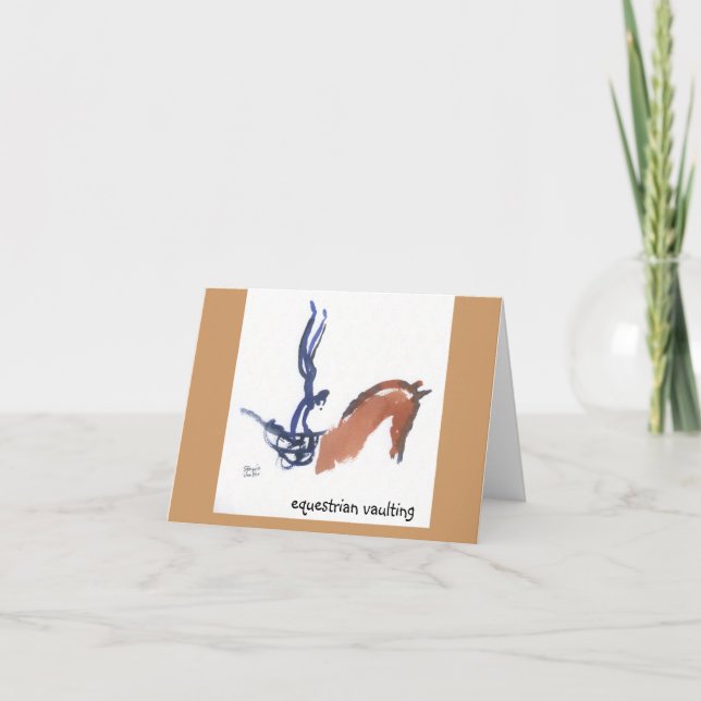Equestrian Vaulting note cards (Front)