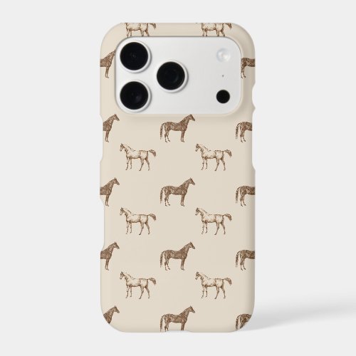 Equestrian Vintage Horse Brown Equine Elegant iPhone 17 Pro Case