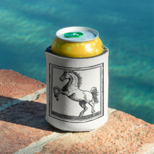 Equestrian Vintage Horse Custom Name Can Cooler