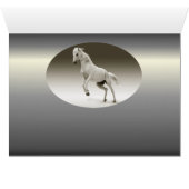 Equestrian White Mare Horse Cards (Inside Horizontal (Bottom))