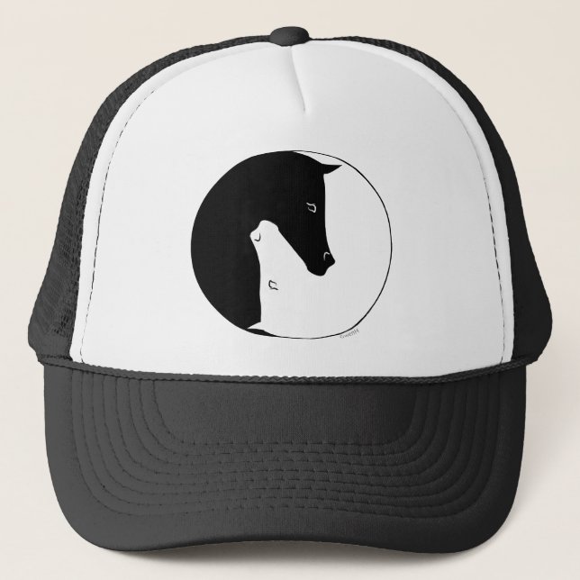 Equestrian Ying Yang Trucker Hat (Front)