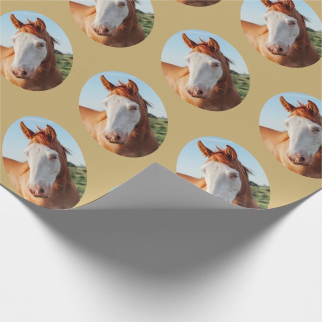 Equestrian Your Horse Gift  Wrapping Paper (Corner)