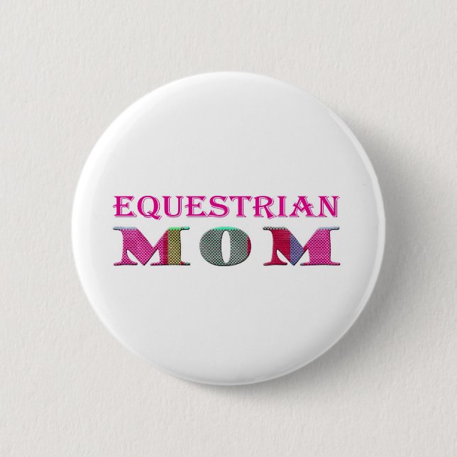 EquestrianMom Pinback Button (Front)