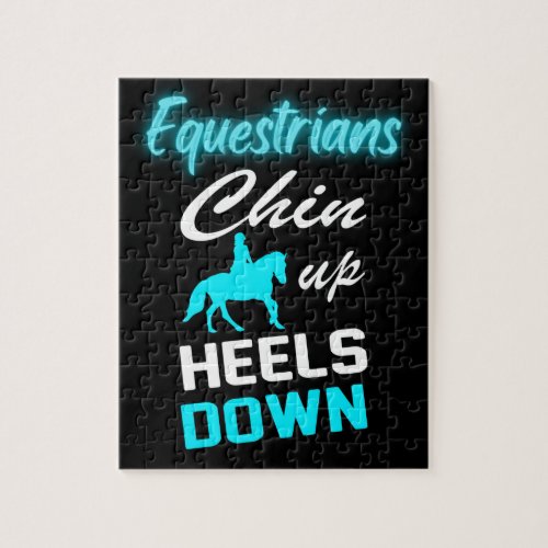 Equestrians Chin Up Heels Down   Jigsaw Puzzle