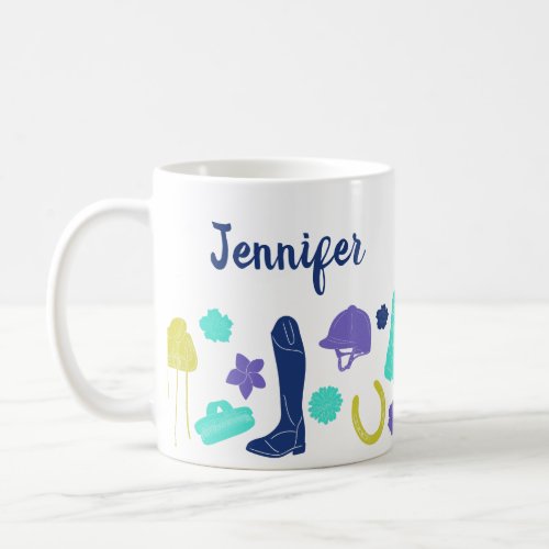 Equestrians Horseback Riding Themed Personalized  Coffee Mug