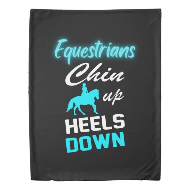 Equestrians Reversible  Duvet Cover (Front)