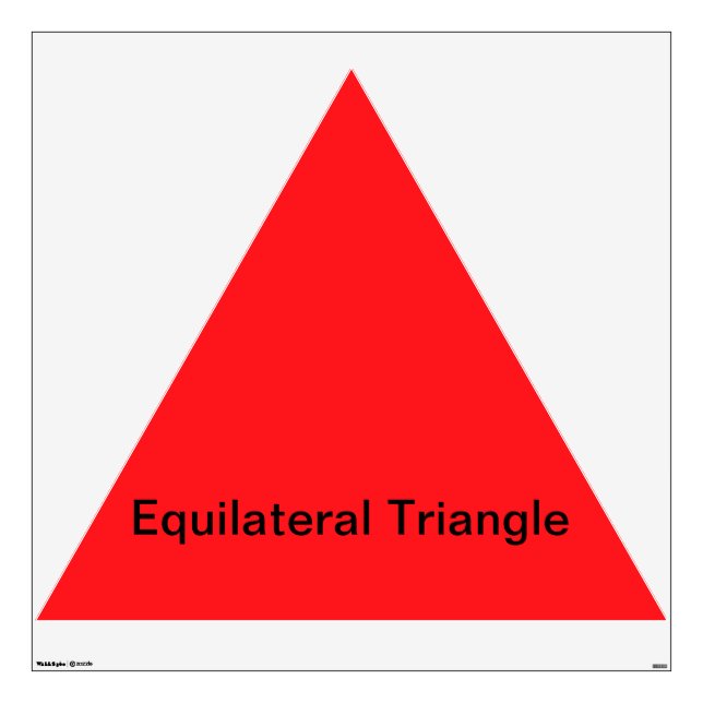 Equilateral Triangle Wall Decal (Front)