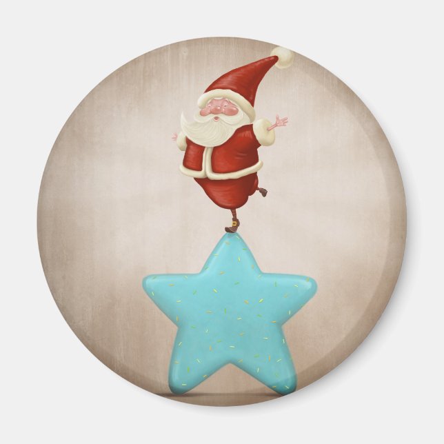 Equilibrist Santa Claus Magnet (Front)