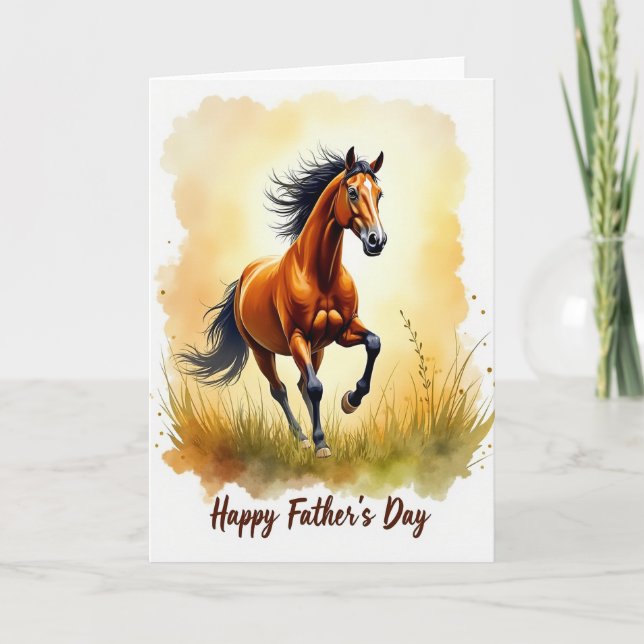Equine Art Fathers Day Card (Front)