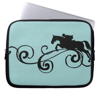 Equine Art Rearing Horses Laptop Sleeve