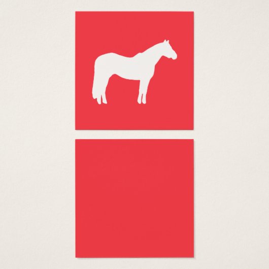 Equine Business Card Red Professional Looking (Front & Back)