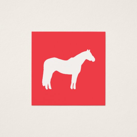 Equine Business Card Red Professional Looking (Front)