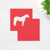Equine Business Card Red Professional Looking (Desk)