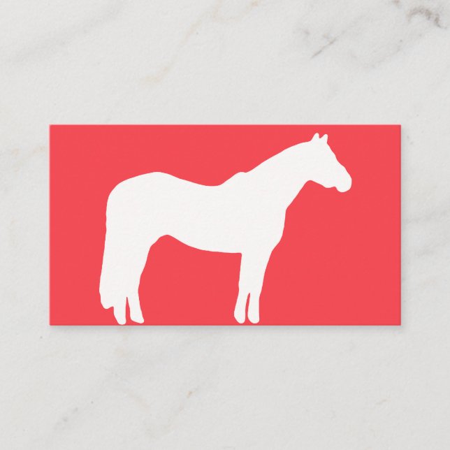 Equine Business Card Red Professional Looking  (Front)