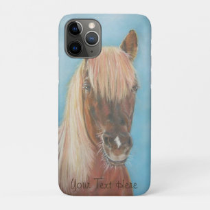 equine chestnut mare with blonde mane brown horse iPhone 11 pro case