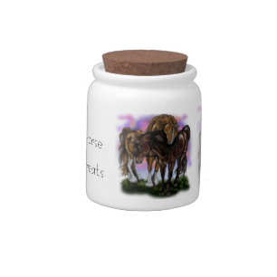 Equine Devotion~sunset horses treat jar