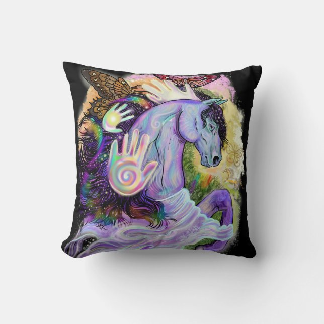 Equine Dreams Throw Pillow (Front)