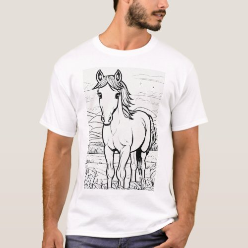 Equine Elegancesimple Horse T_Shirt Designs