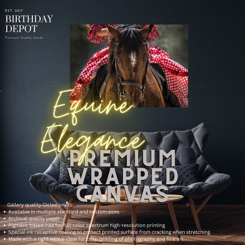 Equine Elegance Your Custom Premium Wrapped Canvas Print
