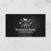 Equine Elegant Horseback Riding Equestrian Business Card (Front)