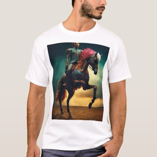 Equine Enigma Surreal Mythical Fusion T_Shirt