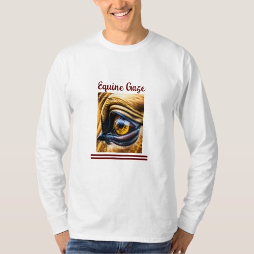 Equine Gaze Basic Menss long slieves T_shirt