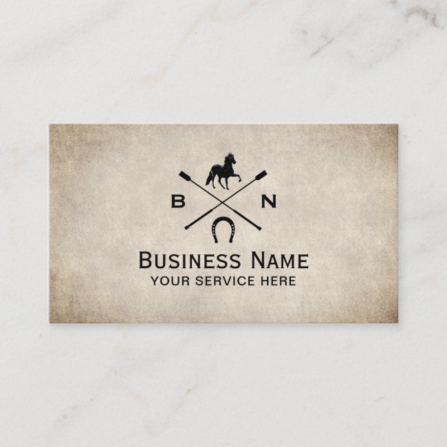 Equine Horseback Riding Equestrian Vintage Horse Business Card