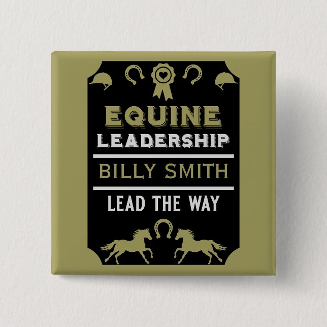 Equine leadership Training Button (Front)