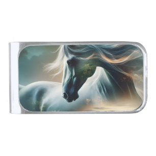 Equine Majesty Silver Finish Money Clip