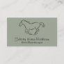 Equine physiotherapist business card