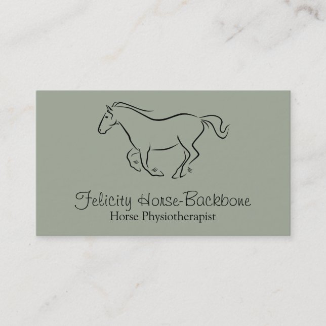 Equine physiotherapist business card (Front)