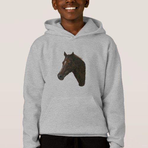 equine picture of chestnut mare horse hoodie