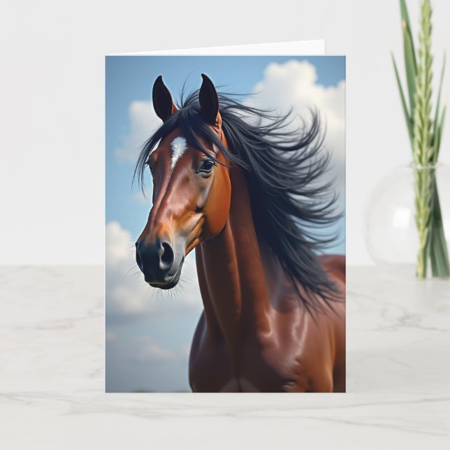Equine Portrait Birthday Card (Front)