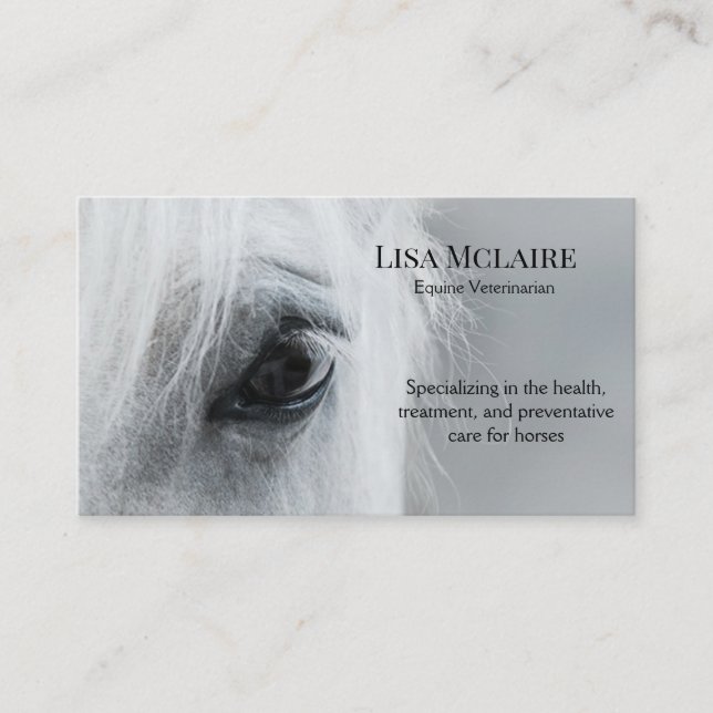 Equine Professionals Personalize Business Cards (Front)