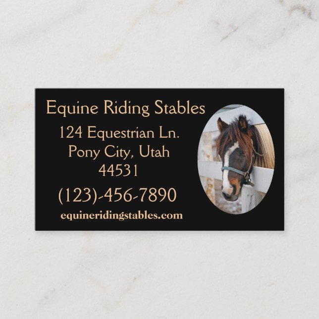 Equine Sample1 Business Card (Front)