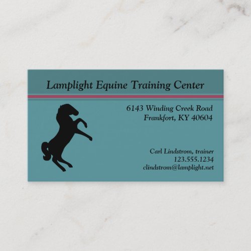 Equine Services Business Card