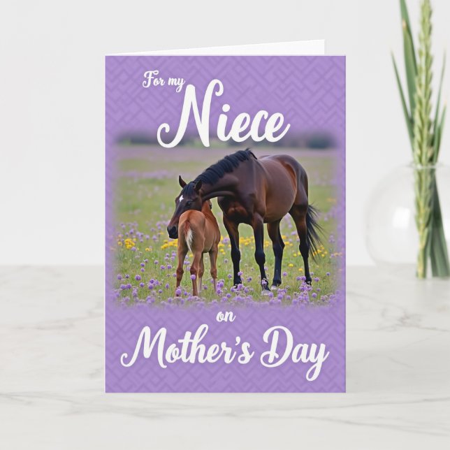 Equine Sweet Mothers Day Card (Front)