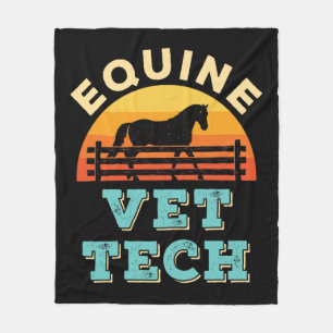 Equine Vet Tech Horse Veterinary Technician Fleece Blanket