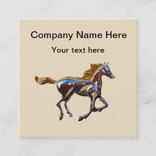 Equine Veterinarian Theme Square Business Card