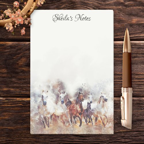 Equine Watercolor Horse Lovers Post It Notes