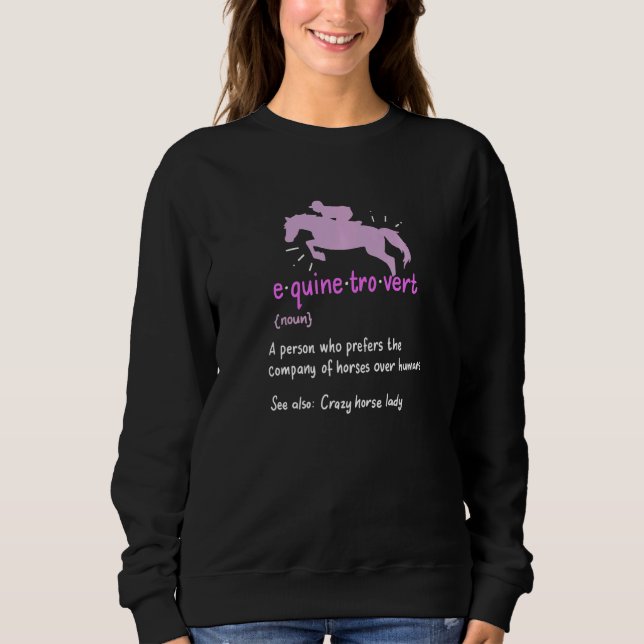 Equinetrovert Horse For Horse Sweatshirt (Front)