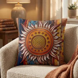 Equinox Mandala Sun Throw Pillow